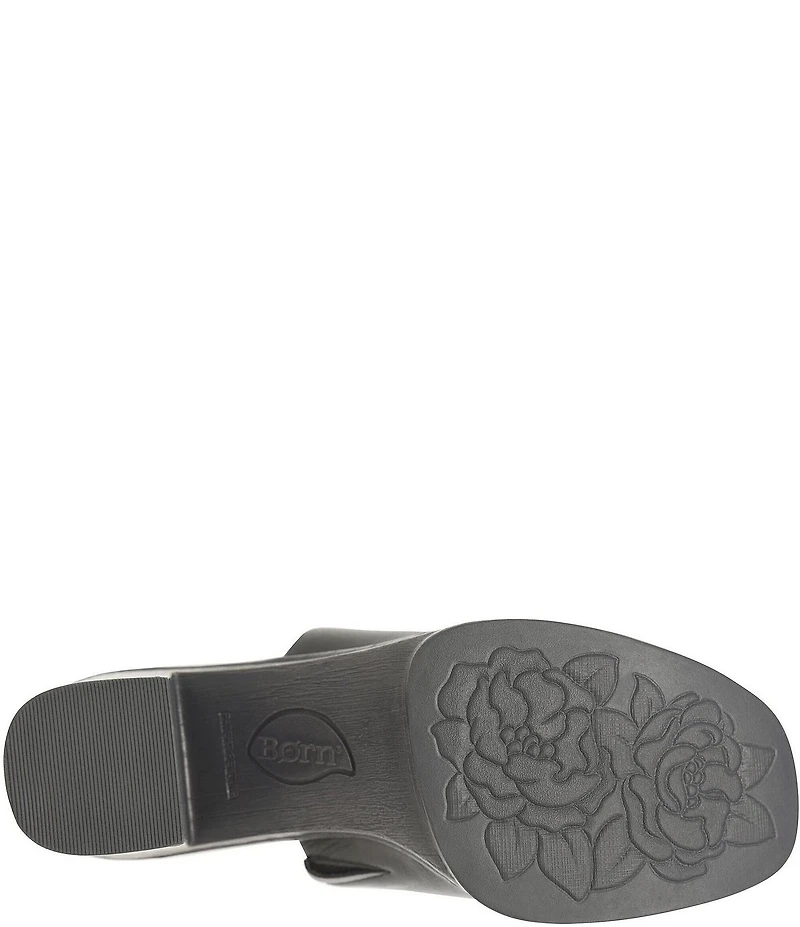Born Nix Leather Slip On Platform Slide Sandals