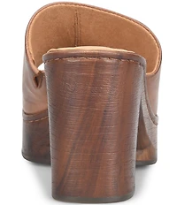 Born Nix Leather Slip On Platform Slide Sandals