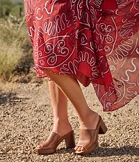 Born Nix Leather Slip On Platform Slide Sandals