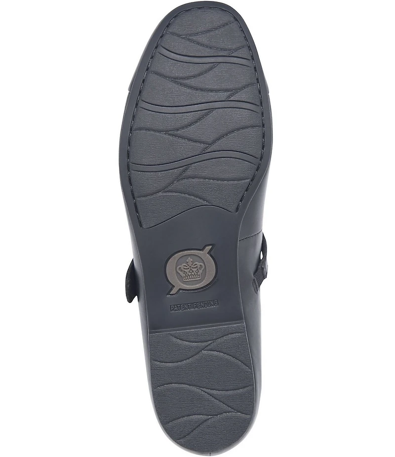 Born Pandi Leather Patent Cap Toe Mary Jane Flats