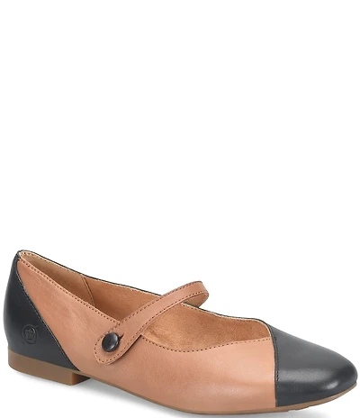 Born Pandora Colorblock Leather Mary Jane Flats