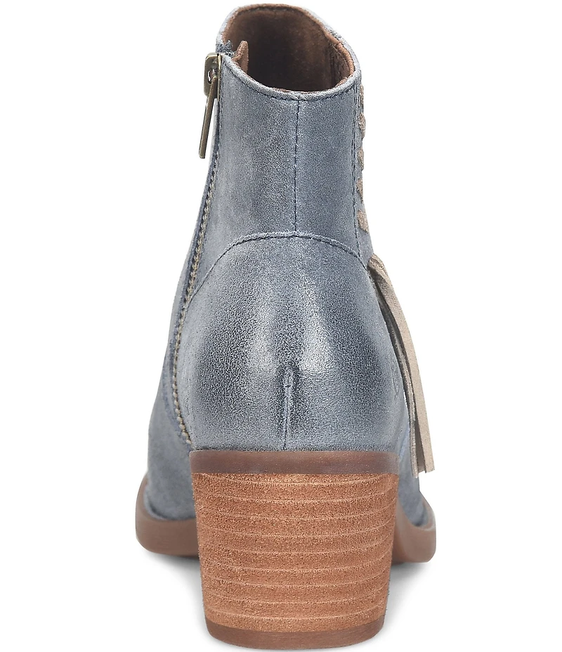 Born Rowan Distressed Suede Tassel Detail Ankle Booties