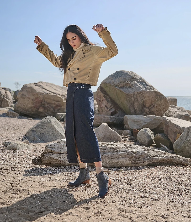 Born Rowan Distressed Suede Tassel Detail Ankle Booties