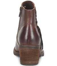 Born Rowan Leather Tassel Ankle Booties