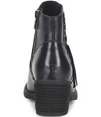 Born Rowan Leather Tassel Ankle Booties