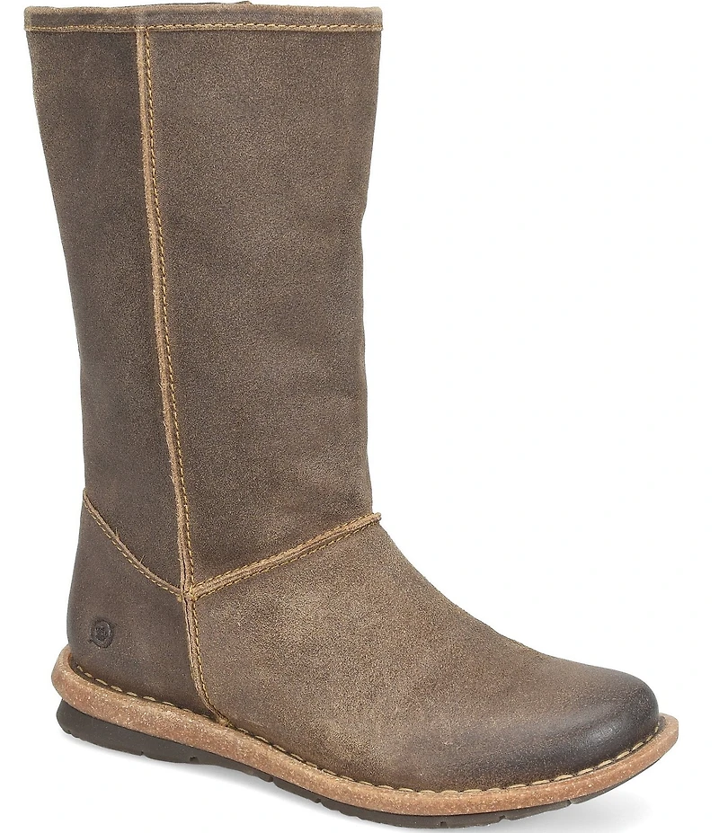 Born Salee Distressed Suede Mid Calf Boots