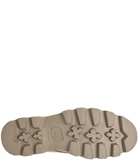 Born Sammi Leather Monk Strap Lugged Platform Loafers