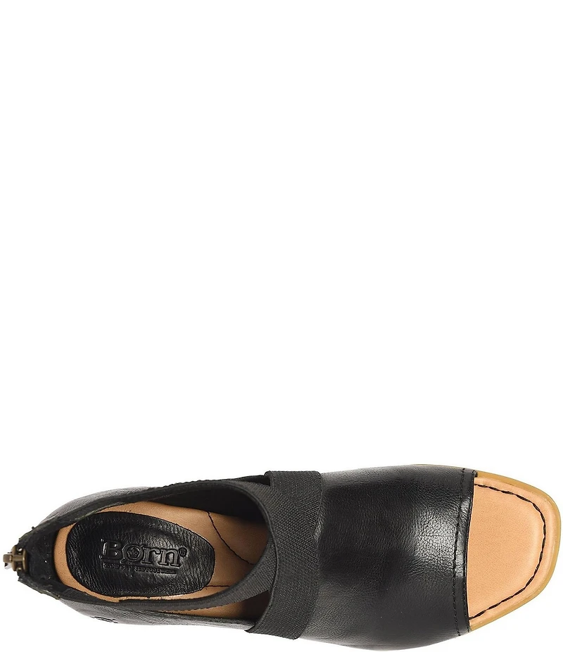 Born Searing Leather Stretch Elastic Shooties