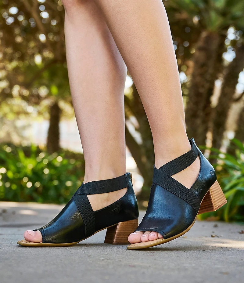 Born Searing Leather Stretch Elastic Shooties