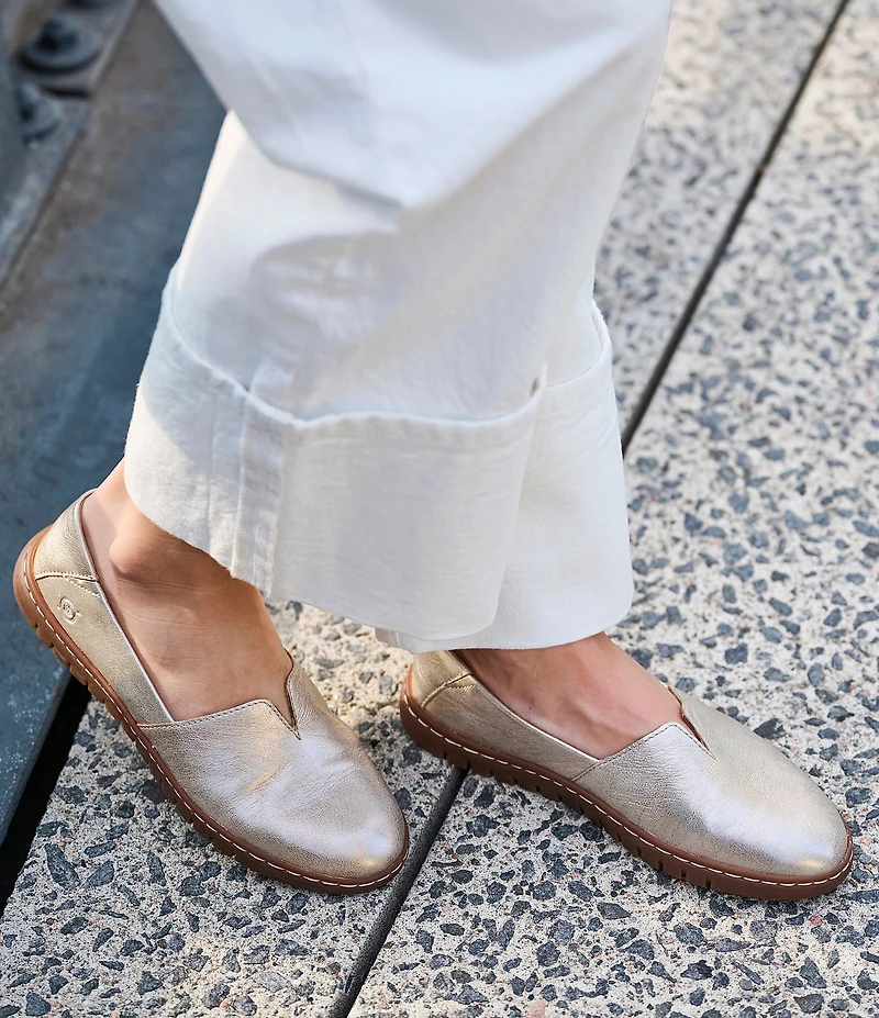 Born Sebra II Leather Loafers