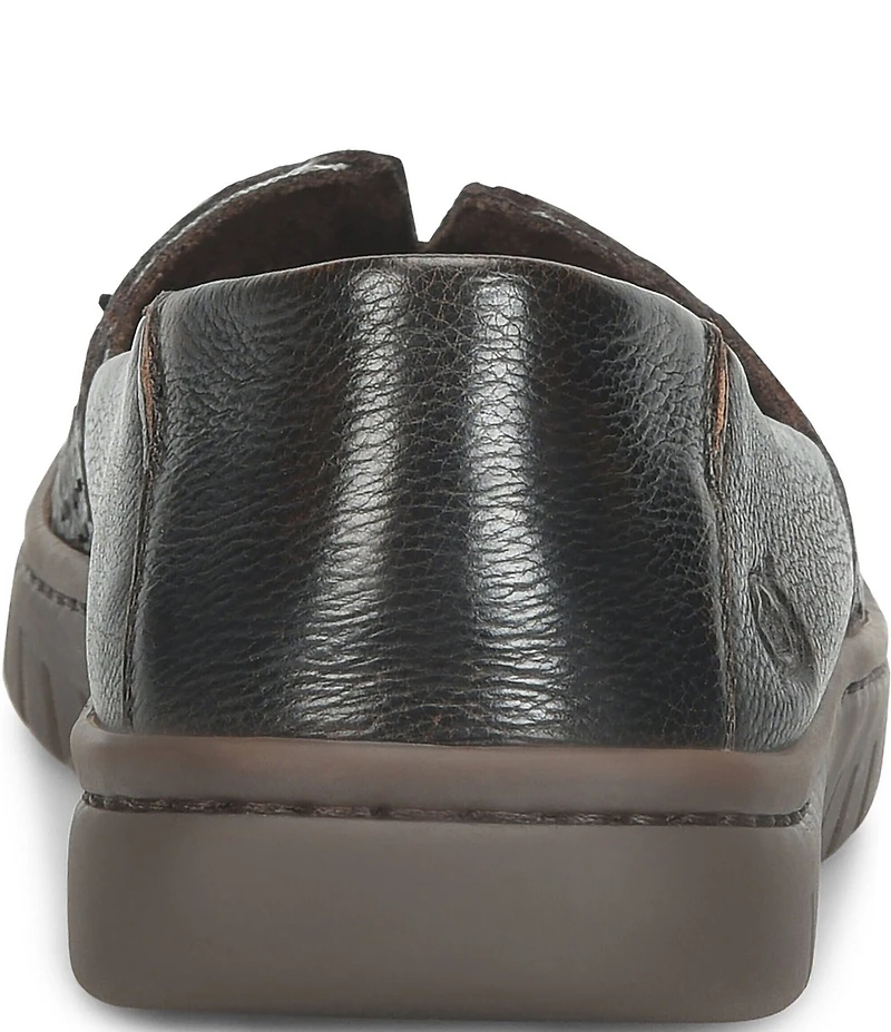 Born Sebra II Snake Embossed Leather Loafers