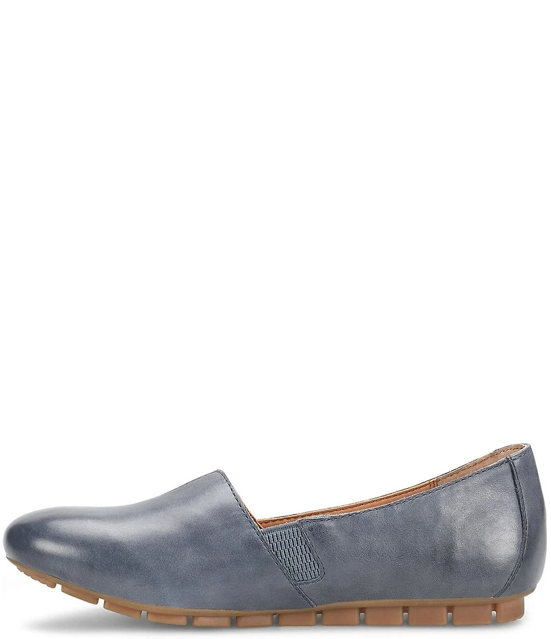 Born Sebra Leather Slip On Loafers