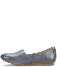 Born Sebra Leather Slip On Loafers