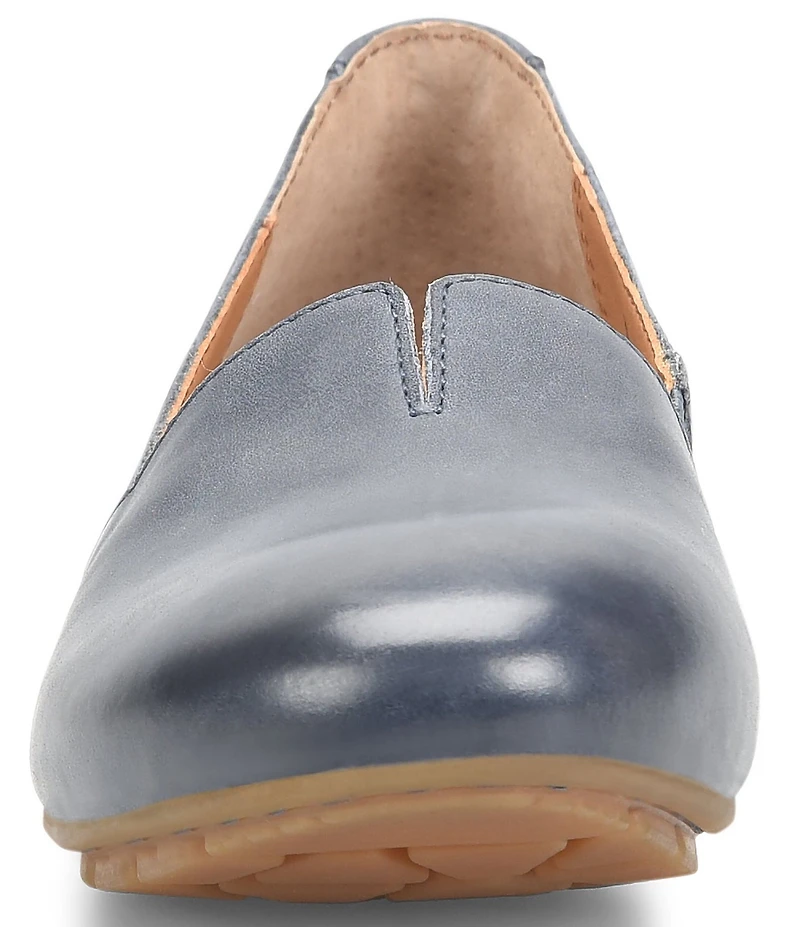 Born Sebra Leather Slip On Loafers