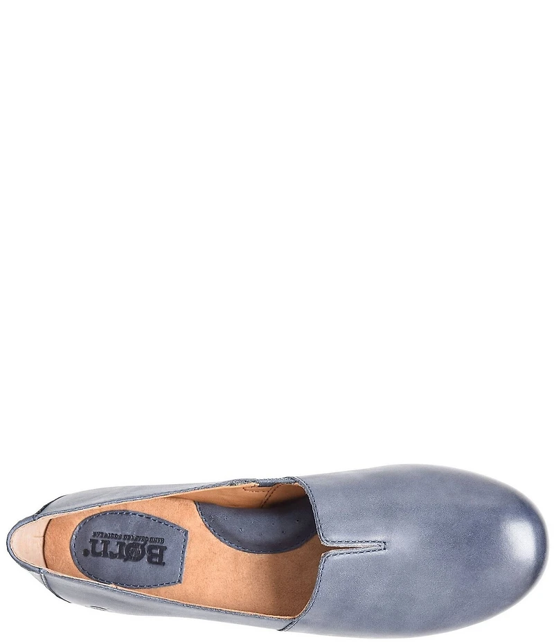 Born Sebra Leather Slip On Loafers