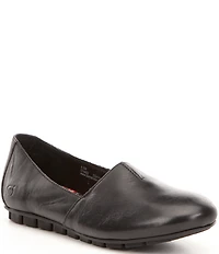 Born Sebra Leather Slip On Loafers