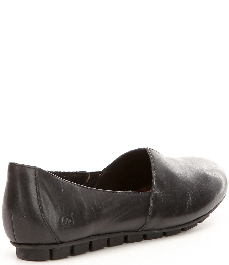 Born Sebra Leather Slip On Loafers