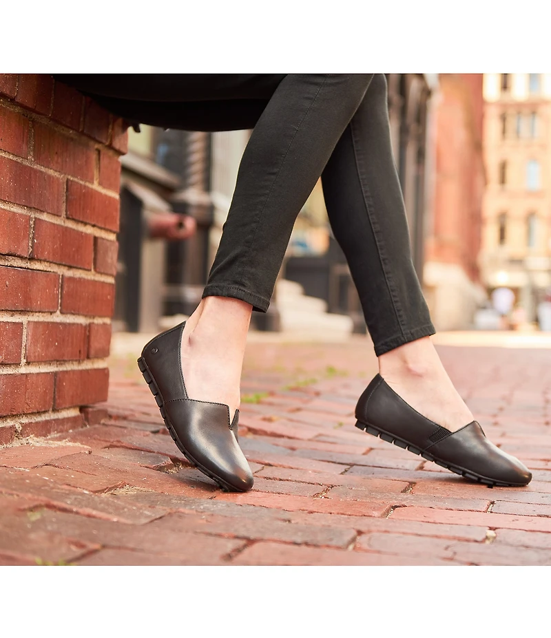 Born Sebra Leather Slip On Loafers