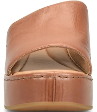 Born Shilo Leather Platform Wedge Slides