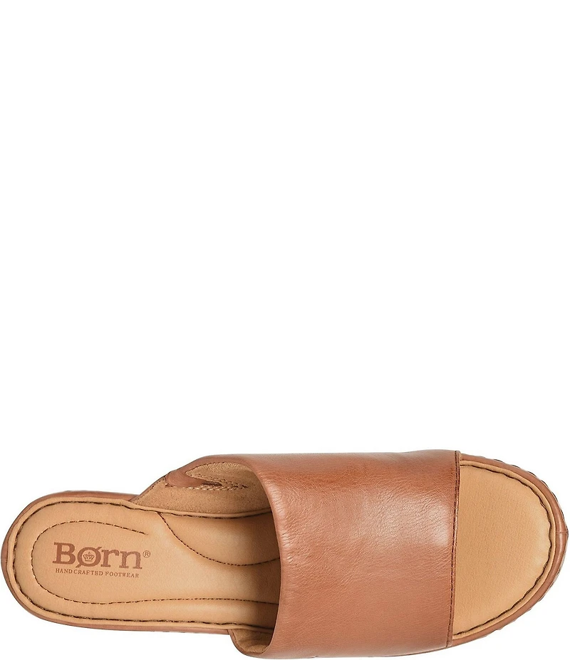 Born Shilo Leather Platform Wedge Slides