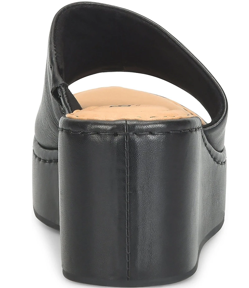 Born Shilo Leather Platform Wedge Slides