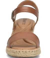 Born Shore Leather Espadrille Wedge Sandals