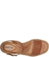 Born Shore Leather Espadrille Wedge Sandals