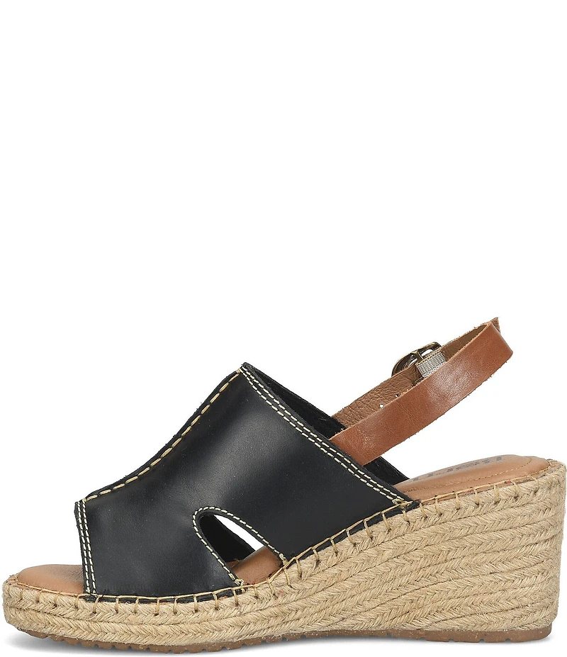 Born Shoshone Leather Espadrille Wedge Sandals