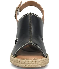 Born Shoshone Leather Espadrille Wedge Sandals