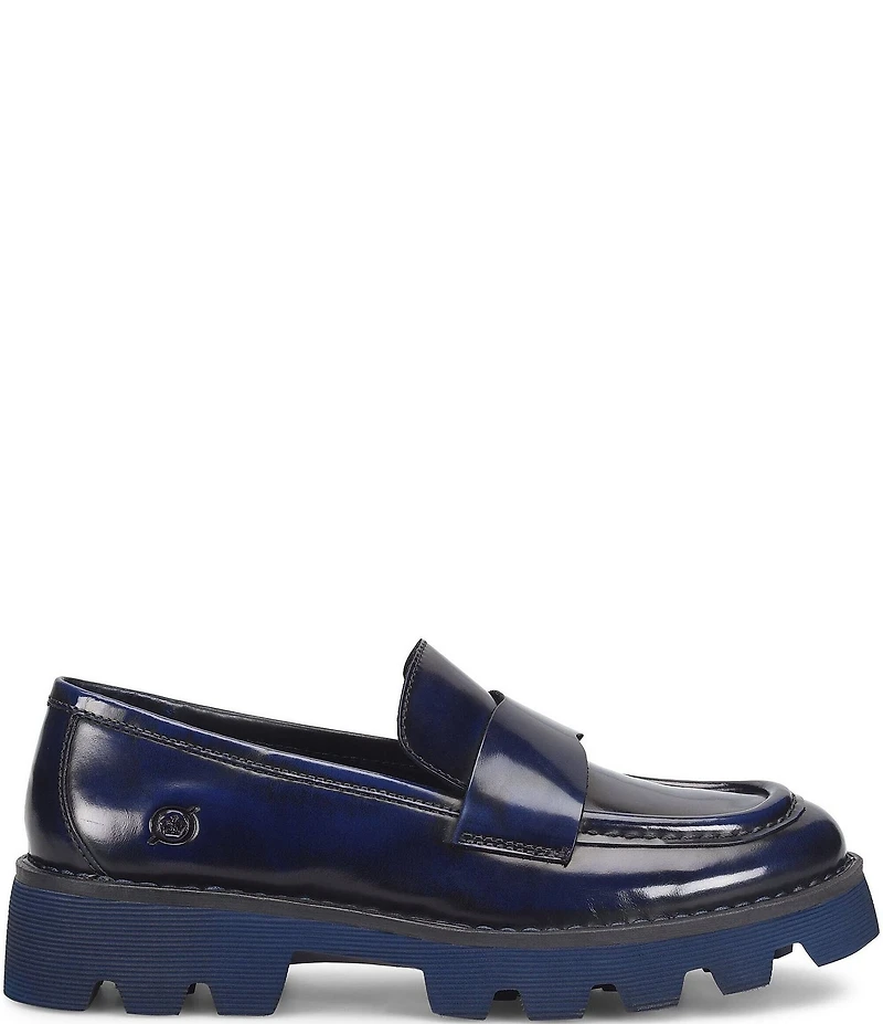 Born Sigge Leather Lugged Platform Loafers