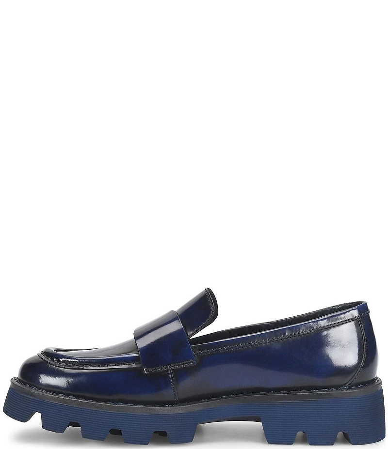 Born Sigge Leather Lugged Platform Loafers