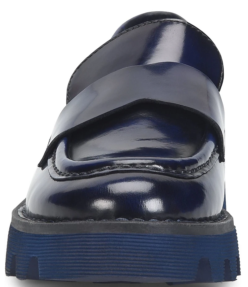 Born Sigge Leather Lugged Platform Loafers