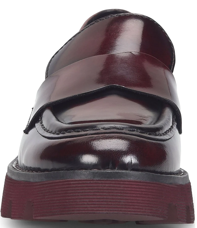 Born Sigge Leather Lugged Platform Loafers