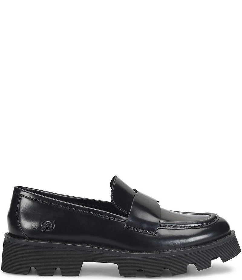 Born Sigge Leather Lugged Platform Loafers