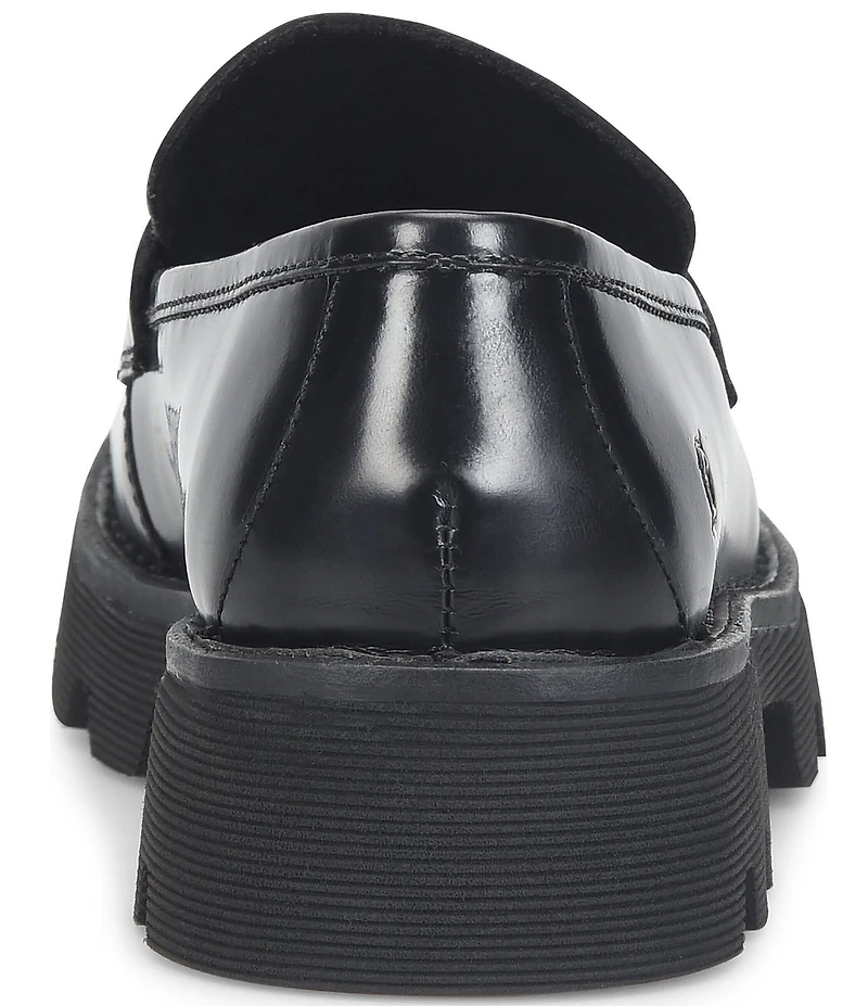 Born Sigge Leather Lugged Platform Loafers