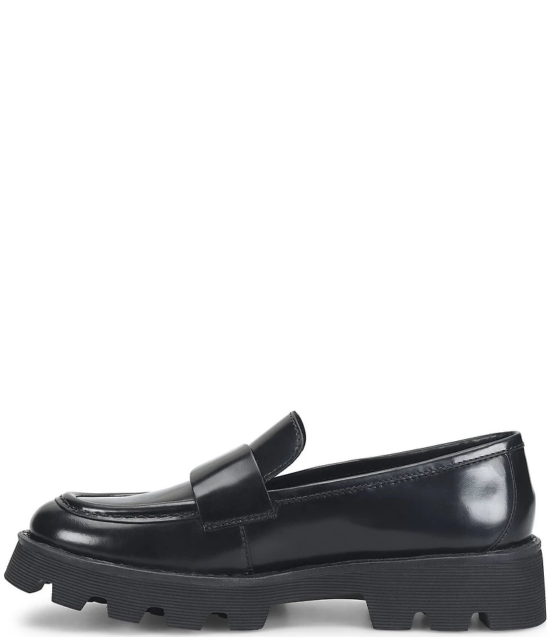 Born Sigge Leather Lugged Platform Loafers