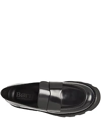 Born Sigge Leather Lugged Platform Loafers