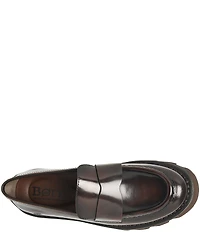 Born Sigge Leather Lugged Platform Loafers