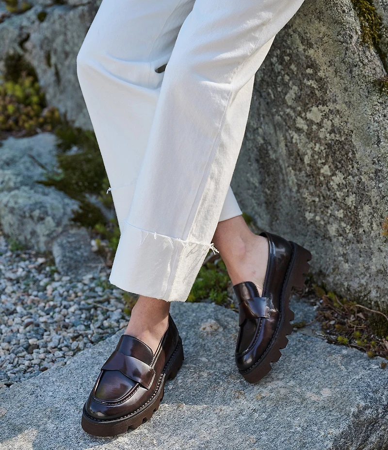 Born Sigge Leather Lugged Platform Loafers