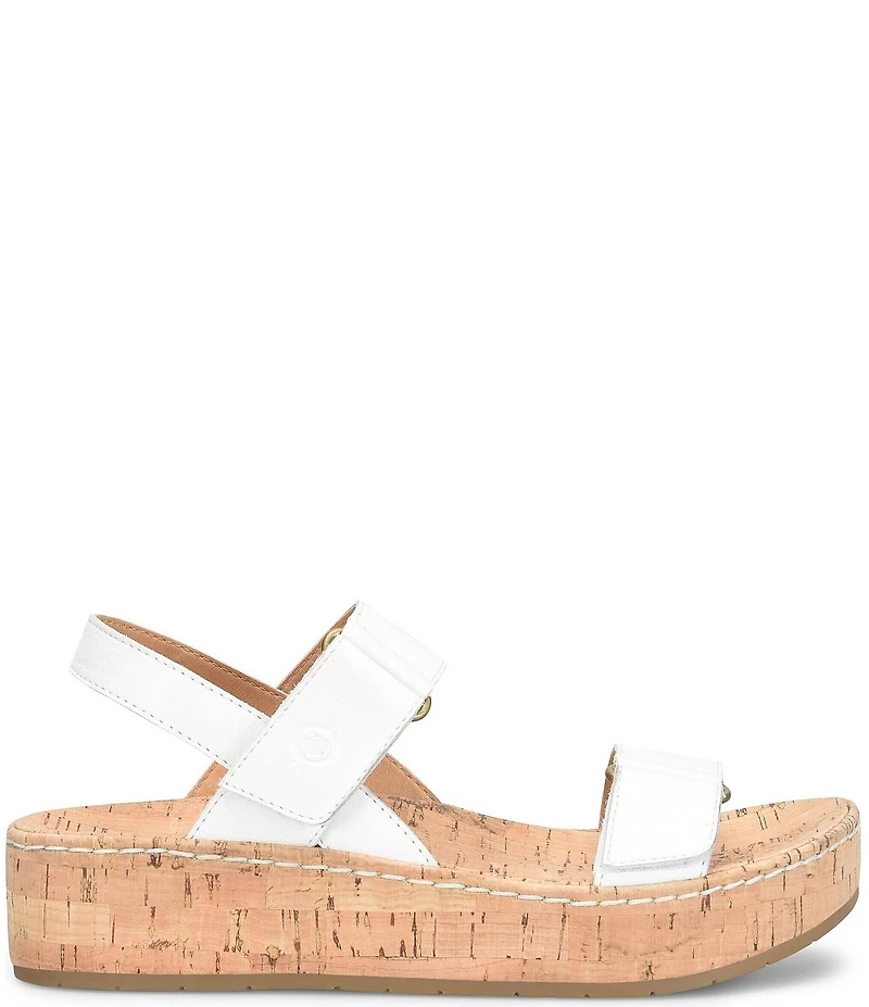 Born Sloan Leather Platform Wedge Sandals