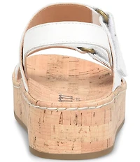 Born Sloan Leather Platform Wedge Sandals