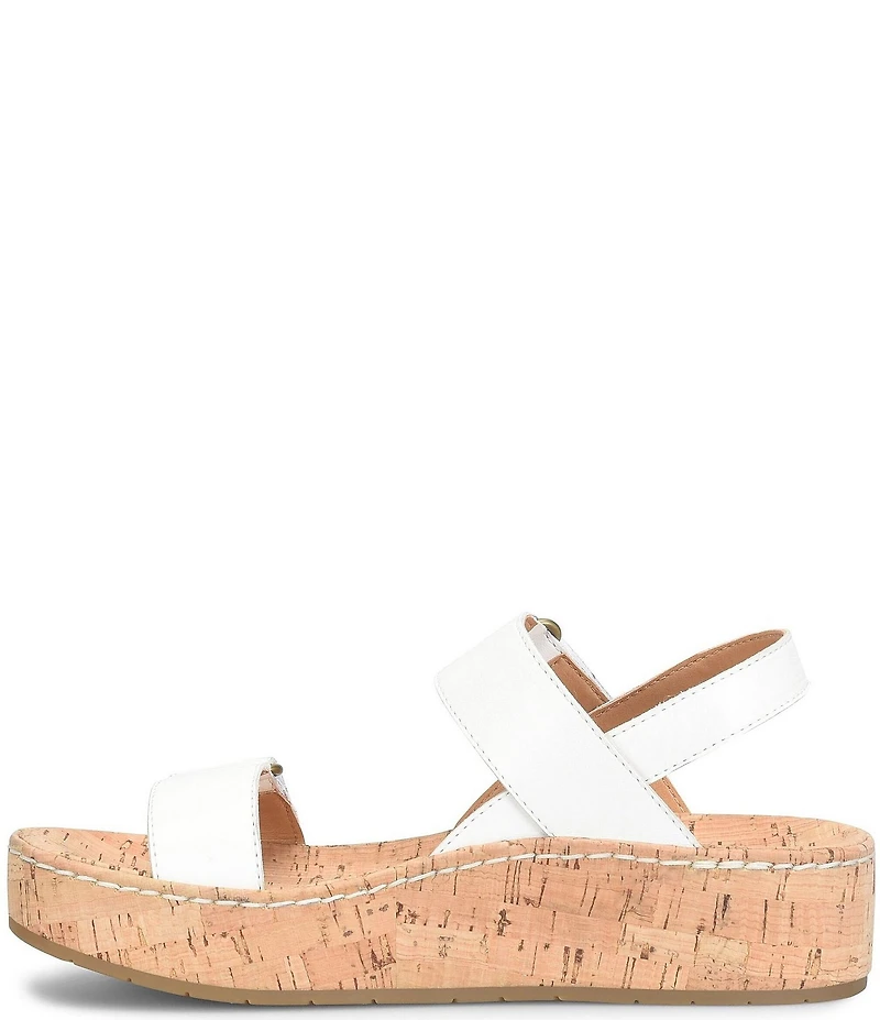 Born Sloan Leather Platform Wedge Sandals