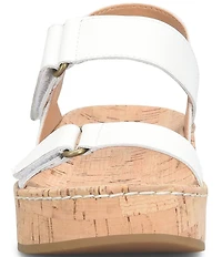 Born Sloan Leather Platform Wedge Sandals