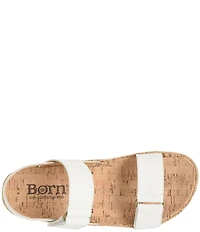 Born Sloan Leather Platform Wedge Sandals