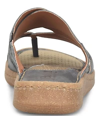 Born Sorja Sport Leather Thong Slide Sandals