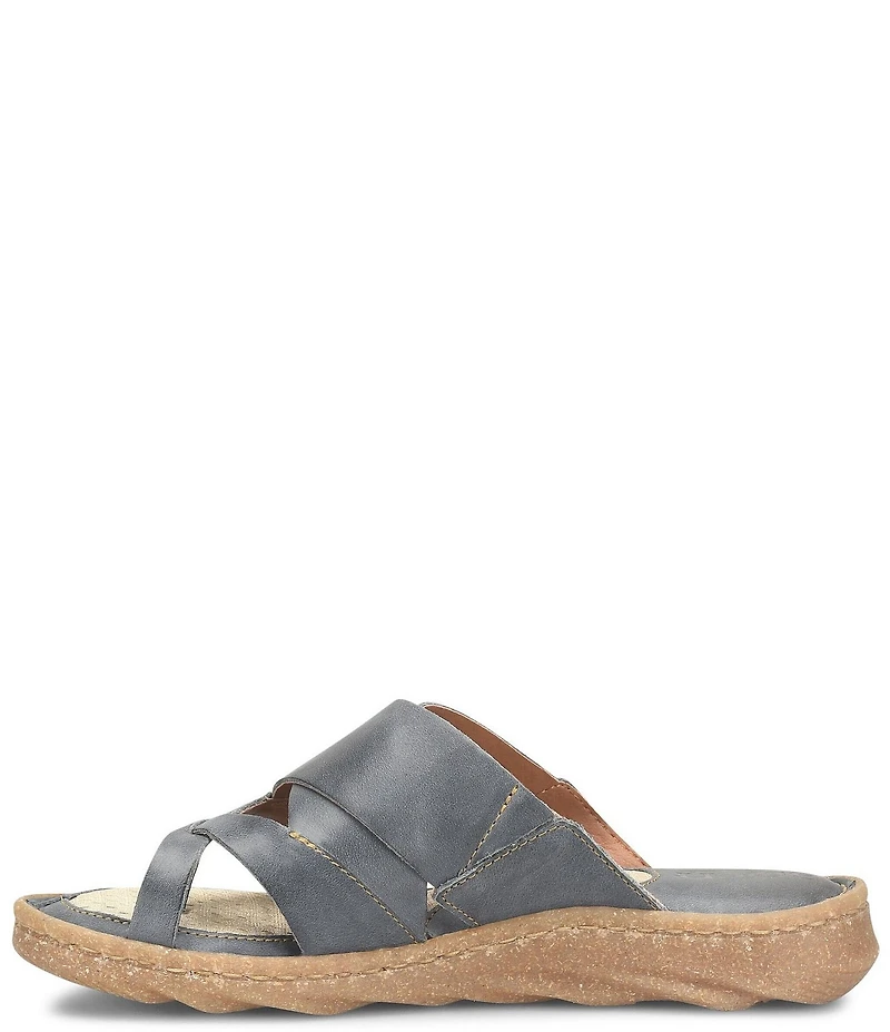 Born Sorja Sport Leather Thong Slide Sandals