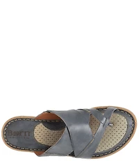 Born Sorja Sport Leather Thong Slide Sandals