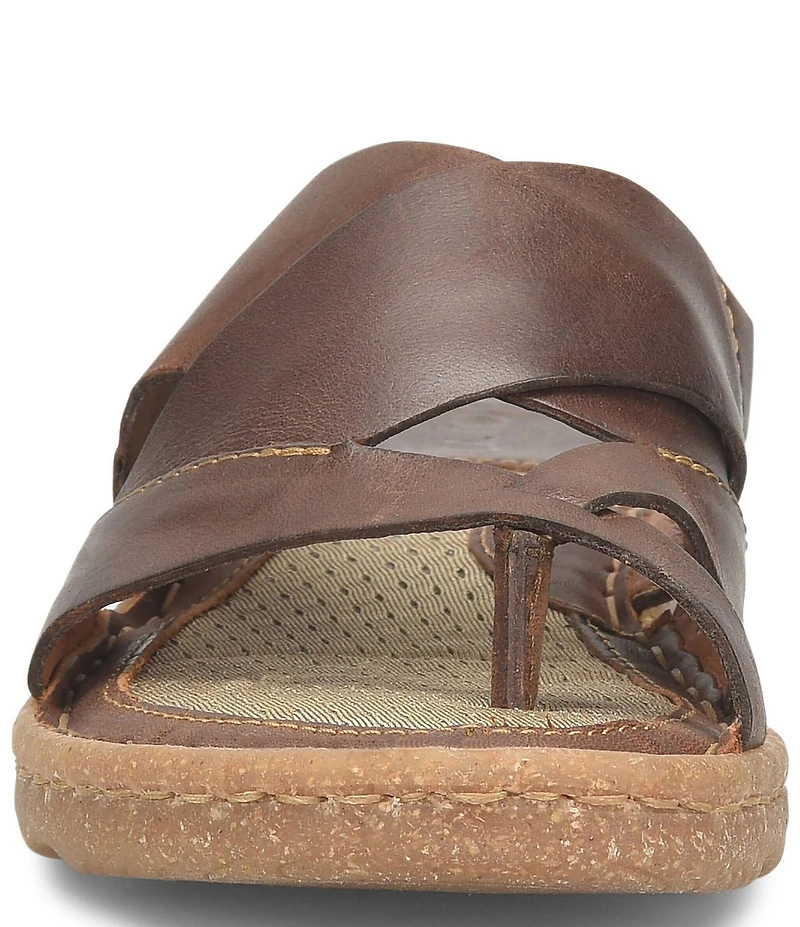 Born Sorja Sport Leather Thong Slide Sandals