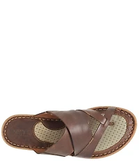 Born Sorja Sport Leather Thong Slide Sandals