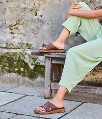 Born Sorja Sport Leather Thong Slide Sandals